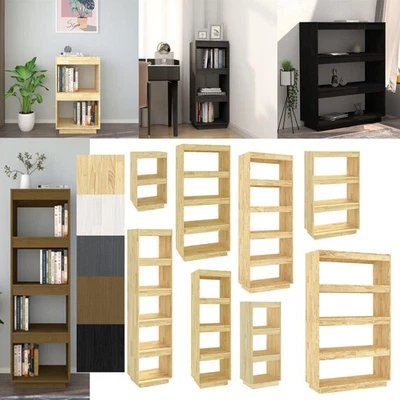Librería/divisor de espacio madera maciza pino estantería de almacenamiento estantería de exposición decoración - Imagen 1 de 4