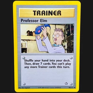 LP+ 👨🏫 PROFESSOR ELM Unlimited Uncommon | Neo Genesis 96/111 Vintage WOTC - Bild 1 von 2