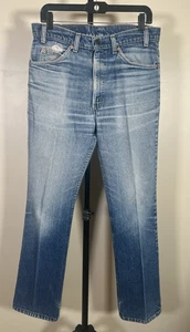 Levis 517 Vintage 1980's Orange Tab USA Faded Whiskers Blue Denim Jeans Sz 32x31 - Picture 1 of 19