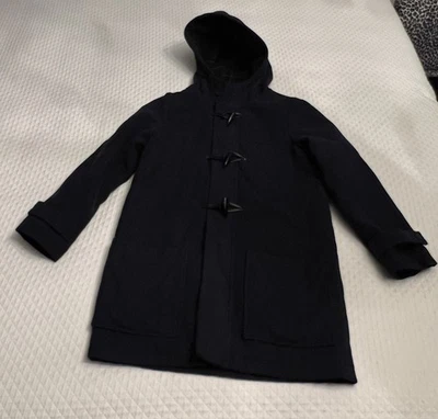 S. Rothschild Boy’s Navy Wool Blend Hooded Duffle Coat Size XL 16 Toggle EUC - Image 1 of 4