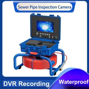 7 Inch Sewer Pipe Inspection Camera Meter Counter Self-Leveling DVR Waterproof - Picture 1 of 20