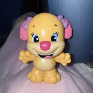 RARE Laugh & Learn Girl Puppy Rattle Fisher Price Purple Bows Vintage - Picture 1 of 4