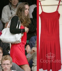 Vestido túnica vintage Vila Paradise rojo jersey Stine M 2007 ASO Wimbledon raro en muy buena condición - Imagen 1 de 11