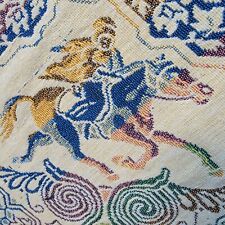 Vtg Equestrian Taj Mahal Silk Tapestry Shajahan Scallop Italy Morocco Horse 48"