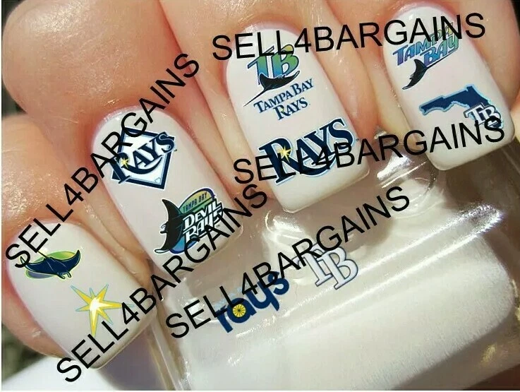 2025 MLB TAMPA BAY RAYS BASEBALL》10 Different Designs》Nail Art Decals
