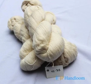 Pure Organic 1/20 Kala Cotton White Soft Yarn – Knitter's Love – 500 Grams - Picture 1 of 5