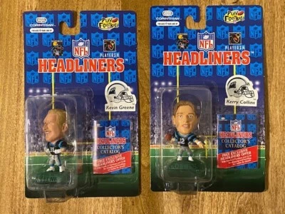 Lote de 2 cabezas de cartel de la NFL Carolina Panthers 1996 Kevin Greene y Kerry Collins sin precio base Foto 1 de 4