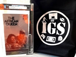 vhs new graded IGS 7.0/7.0 EXCELLENT THE AFRICAN QUEEN 1951 / 1984 WM SEALED HTF - Picture 1 of 4