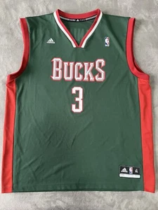 Adidas NBA #3 Brandon Jennings Milwaukee Bucks  Jersey Mens - Size XL - Picture 1 of 6