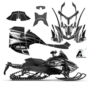 Ski-Doo REV XR 1200 GSX Summit kit de envoltura gráfica 2007-2015 #2615 Tribal metálico - Imagen 1 de 1