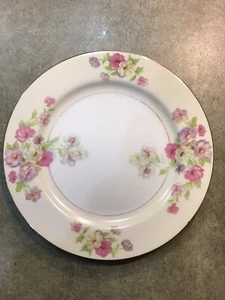 Corona Hecha en JAPÓN Porcelana Pintada a Mano 9.25” Plato de Cena Floral ~ 🇯🇵🟢🔴 - Imagen 1 de 3