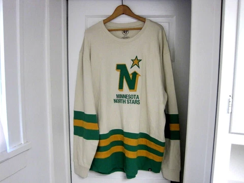 NWT 47 Brand Minnesota North Stars Vintage Style Hockey Crew Shirt Jersey Sz 2XL Cover