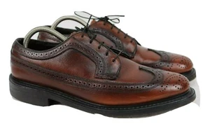 Vintage Coburne Square Stil Herren Braun Leder Budapester Schuhe Größe 9,5 D - Bild 1 von 12