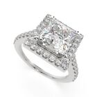 1.5 Ct Lab Created Princess Cut VVS2 E Diamond Engagement Ring White Gold 18k