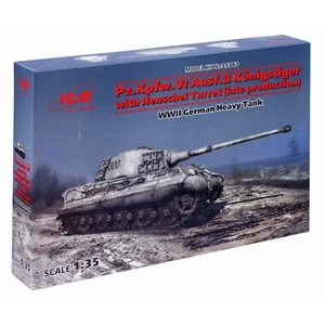 Kit modellino scala ICM 35363 1:35 Pz.Kpfw.VI Ausf.B King Tiger con torretta Henschel - Foto 1 di 19