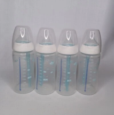 Nuk Baby Bottle Lot Of 4 Bottles Blue 10 Oz. - Image 1 of 4