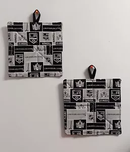 LA Kings Pot holders Set Of 2 8" X 8" Handmade In USA - Picture 1 of 1