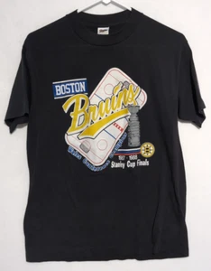 True Vintage Boston Bruins shirt Mens L Wales Champs 1987 88 NHL Single Stitch - Picture 1 of 7