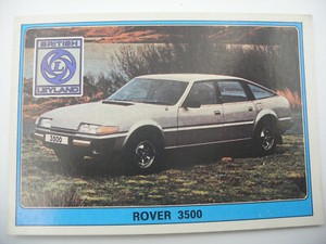 1977 album PANINI SUPER CAR Car Immage Vignette Sticker n°69 ROVER 3500