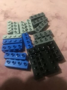 USADO - 20xLEGO Ladrillo Modificado 4x1 Tachuelas en 1 Lado 30414 — Negro/Gris DB/LB - Imagen 1 de 4