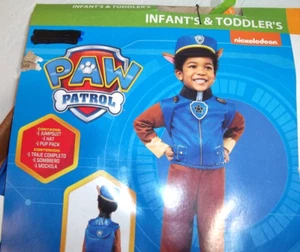 Halloween Toddler Paw Patrol Chase Pupack Hat Jumpsuit Childs Costume Sz 4T NEW - Picture 1 of 11