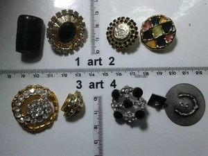 1 lote botones joya estras esmaltes perlas botones de cristal antiguo g12 - Imagen 1 de 1