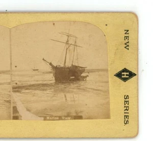 The Stranded Collier Boat Stereoview - Picture 1 of 3