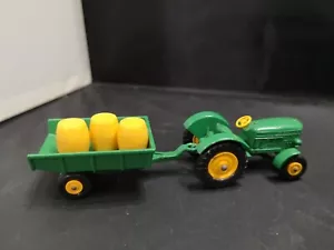 P72-MATCHBOX LESNEY No50B JOHN DEERE TRACTOR AND No51B JOHN DEERE TRAILER - Picture 1 of 5