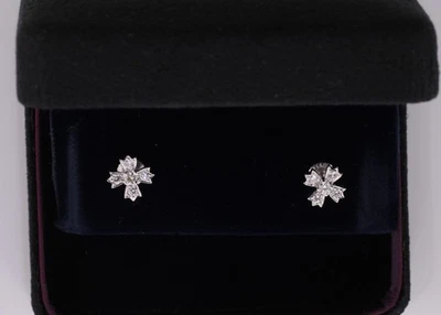 Tiffany & Co. Platinum & Diamond Floret Stud Earrings - Image 1 of 3