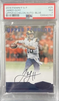 2016 JARED GOFF - ROOKIE / AUTO!!! - PANINI P & P - Upper Echelon - Blue /25 - Image 1 of 2