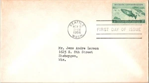Vintage FDC USPS Scott #1079 Wildlife Conservation King Salmon c1956 - Picture 1 of 3