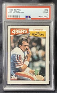 1987 Topps Football #112 JOE MONTANA PSA 9 MINT San Francisco 49ers GOAT ๐ - Picture 1 of 2