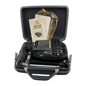 STENO-LECTRIC Stenograph Shorthand Vintage Machine Green Tripod Samsonite Case - Bild 1 von 17
