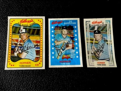 LOTE DE CARTAS ODDBALL KELLOGG’S (3) • BOB HORNER • ATLANTA BRAVES • 1981,82,83 EXCELENTE ESTADO++ - Imagem 1 de 4