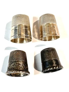 Vintage Sterling Silver Thimble Lot - 18.6g - Signed - Picture 1 of 7