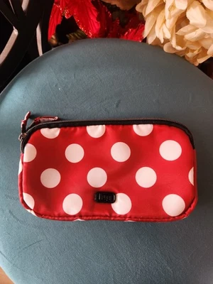 TERCO ~ BOLSA CON CREMALLERA ~ PUNTO GRANDE CARMESÍ Disney Minnie Rojo ~ Viaje de ida y vuelta ~ Usado en excelente estado Foto 1 de 3
