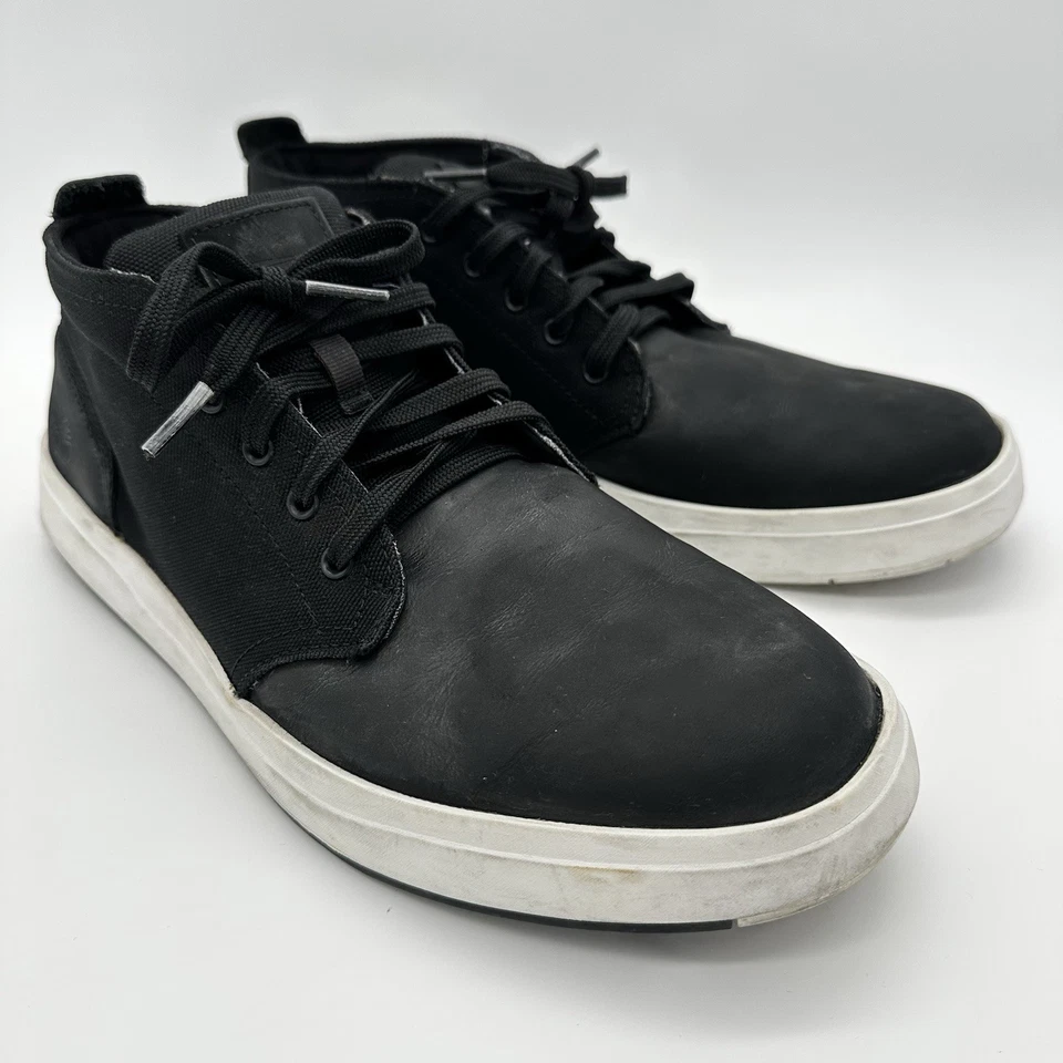 Timberland Hombres Zapatos Medianos Chukka de Lona con Cordones A1015 en Negro EE. UU. Talla 11.5 Foto 1 de 4
