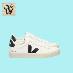 VEJA Campo Leder Sneaker Extra Weiß Schwarz Chromfrei Freizeitschuhe - Bild 1 von 8