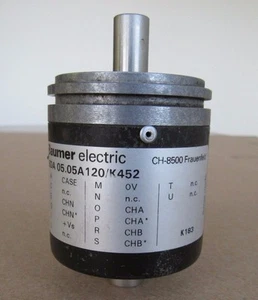 BAUMER ELECTRIC CH-8500 INCREMENTAL SHAFT ENCODER BDA 05.05A 120/K452 SWISS MADE - Picture 1 of 8