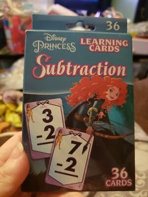  Nuevas Tarjetas Flash Aprendizaje Princesa Disney Resta Matemática 36 Cartas Nuevas Foto 1 de 2