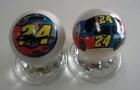 Set of 2 Jeff Gordon Collectible Glass 1" Logo Marbles