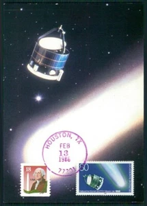 ALEMANIA/EE. UU. MK 1986 SATÉLITE ESPACIAL COMETA GIOTTO ESA TARJETA MÁXIMA MC CM m3630 - Imagen 1 de 2