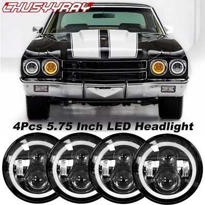 For Buick Electra Wildcat 5.75" 5-3/4" inch LED Headlights Hi/Lo Beam DOT 4X - Image 1 of 4