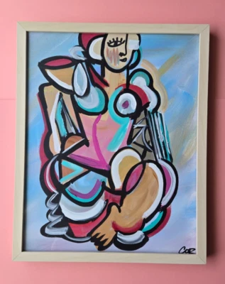 CORBELLIC +🔥 SOPHISTICATED ?  12X16 ABSTRACT GALLERY HOME FINE ART COLLECTIBLE - Image 1 of 4