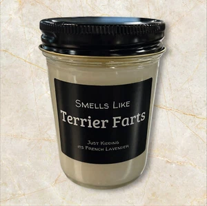 Terrier Farts | French Lavender Soy Candle | Pet Owners | Dog Owner Gifts - Picture 1 of 3