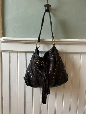 Burga Bulga One-Shoulder Bag Leather Tassel Studs Brown/Ct Women 'S - Image 1 of 4