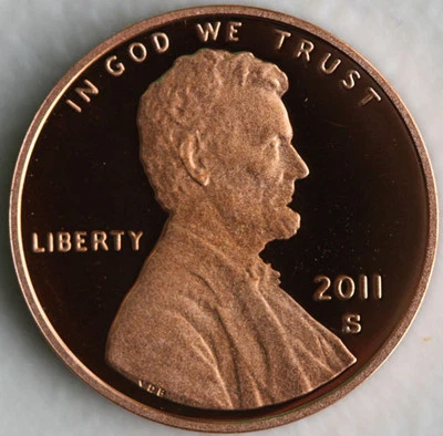 2011 S Proof Union Shield Lincoln One Cent Penny Coin US San Francisco Mint - Image 1 of 2