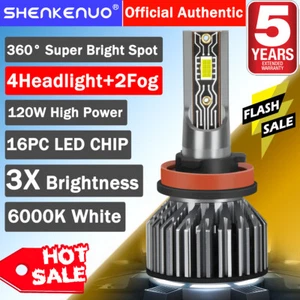 For Nissan Rogue 2014-2020 6000K LED Headlight High Low Beam+Fog Light Bulbs V2T - Picture 1 of 14