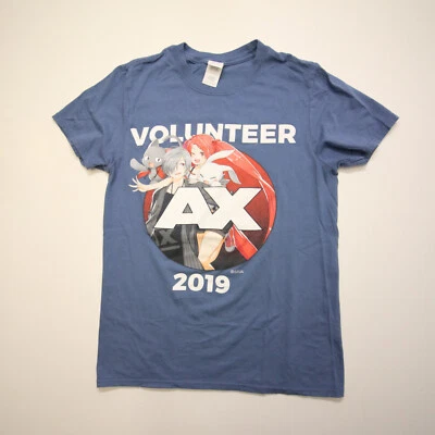 Anime Expo AX 2019 Volunteer T-Shirt Womens Small Blue - Image 1 of 4