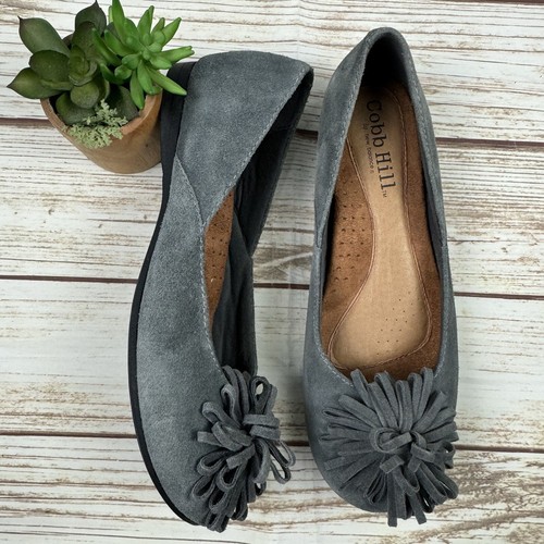 NEW BALANCE Scarpe basse da balletto comode Cobb Hill da donna grigio pelle scamosciata taglia 8